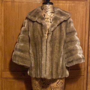 Vintage Regina Glenara faux mink crop jacket